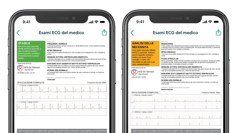 image of 2 phones with overread reports